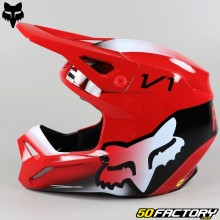 Capacete cross Fox Racing  VXNUMX Toxsyk vermelho neon