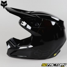 Capacete cross Fox Racing VXNUMX Solid Preto brilhante