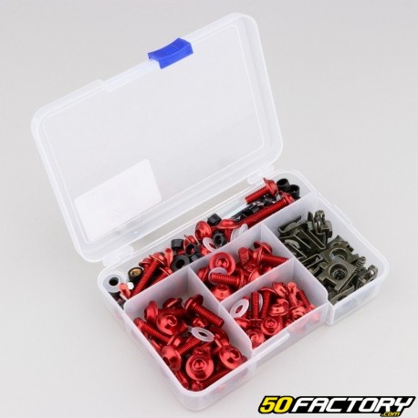 Screws, washers, staples...M5, M6 red (lot)
