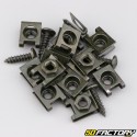 Screws, washers, staples...M5, M6 black (set)