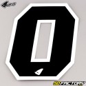 Number 0 stickers UFO black 13 cm (set of 5)