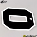 Number 0 stickers UFO black 13 cm (set of 5)