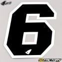 Number 6 stickers UFO black 13 cm (set of 5)