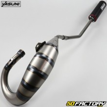 Escape Derbi Senda, Gilera RCR, SMT, Aprilia  RX, SX ... Yasuni Cross  HM máx. Pro  silenciador preto e vermelho