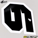 Number 9 stickers UFO Black Evo 10 cm (set of 5)