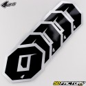 Number 0 stickers UFO Evo black edging silver 10 cm (set of 5)