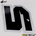 Number 5 stickers UFO Evo black edging silver 10 cm (set of 5)