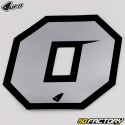 Number 0 stickers UFO Evo silver 10 cm (set of 5)