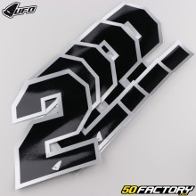 Stickers number 2 UFO black edging silver 10 cm (set of 5)