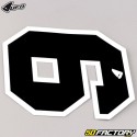 Number 9 stickers UFO black 10 cm (set of 5)