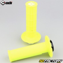 Neon yellow Odi MX semi-embossed Lock-On grips