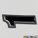 Black holographic number sticker with silver edging 1 cm