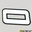Number sticker holographic white silver edging 0 cm