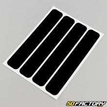 150x25 mm (x4) black reflective strips