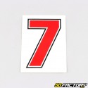 Sticker number 7 red 6.3 cm