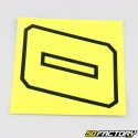 Número do adesivo 0 amarelo fluorescente borda preta 10 cm