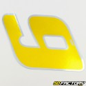 Holographic gold number sticker 6 cm