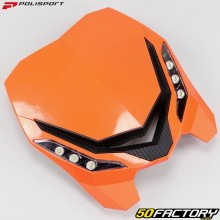 Careta tapa frontal Polisport  E-Blaze con LED naranja