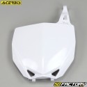 Placa porta número Yamaha  YZ XNUMX (desde XNUMX) Acerbis  blanca