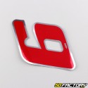6 cm holographic red number sticker