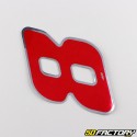 8 cm holographic red number sticker