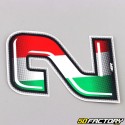 Adhesivo número tricolor italiano XNUMX cm