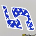 Blue Holographic Stars Number Sticker 5 cm