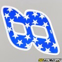 Blue Holographic Stars Number Sticker 8 cm