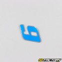 6 cm holographic blue number sticker