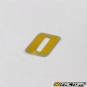 Holographic gold number sticker 0 cm