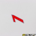 7 cm holographic red number sticker