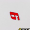 9 cm holographic red number sticker