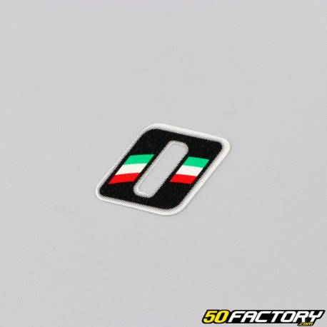 Italian tricolor number sticker 0 cm