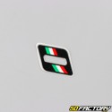 Italian tricolor number sticker 0 cm