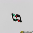 Italian tricolor number sticker 8 cm