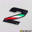 Italian tricolor number sticker 2 cm