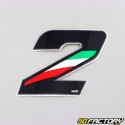 Italian tricolor number sticker 2 cm