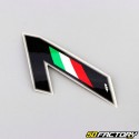 Italian tricolor number sticker 7 cm