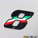 Sticker numéro 8 tricolore Italie 6.5 cm