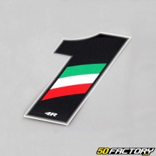 Sticker number 1 tricolor Italy 13 cm