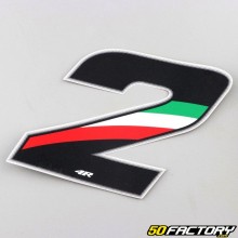 Sticker number 2 tricolor Italy 13 cm
