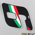 Italian tricolor number sticker 9 cm