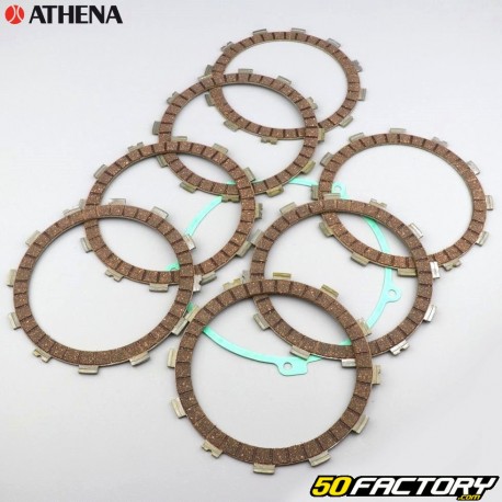 Clutch friction plates with pan gasket Husqvarna WR, CR 250, 360 (1995 - 1998) Athena