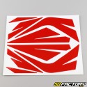 Tiras reflectantes de 160x135 mm para casco rojo (tablón)