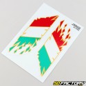 Italy flags reflective helmet stickers