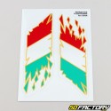 Italy flags reflective helmet stickers