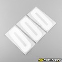 0 cm white number stickers (set of 10)