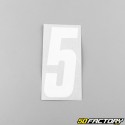 5 cm white number stickers (set of 10)