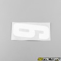 9 cm white number stickers (set of 10)