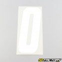 0 cm white number stickers (set of 15)